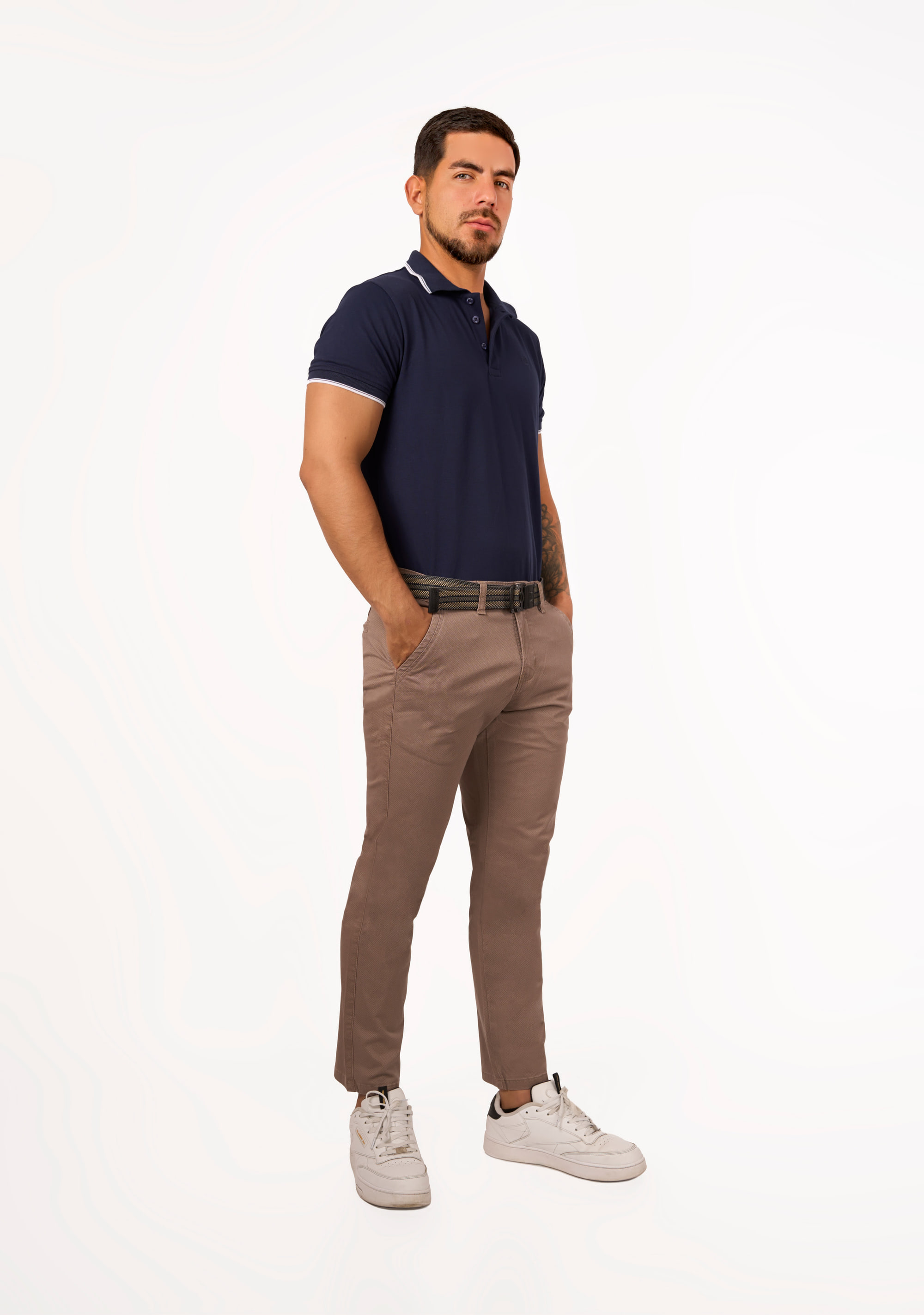 Pantalón Drill Estampado Caqui