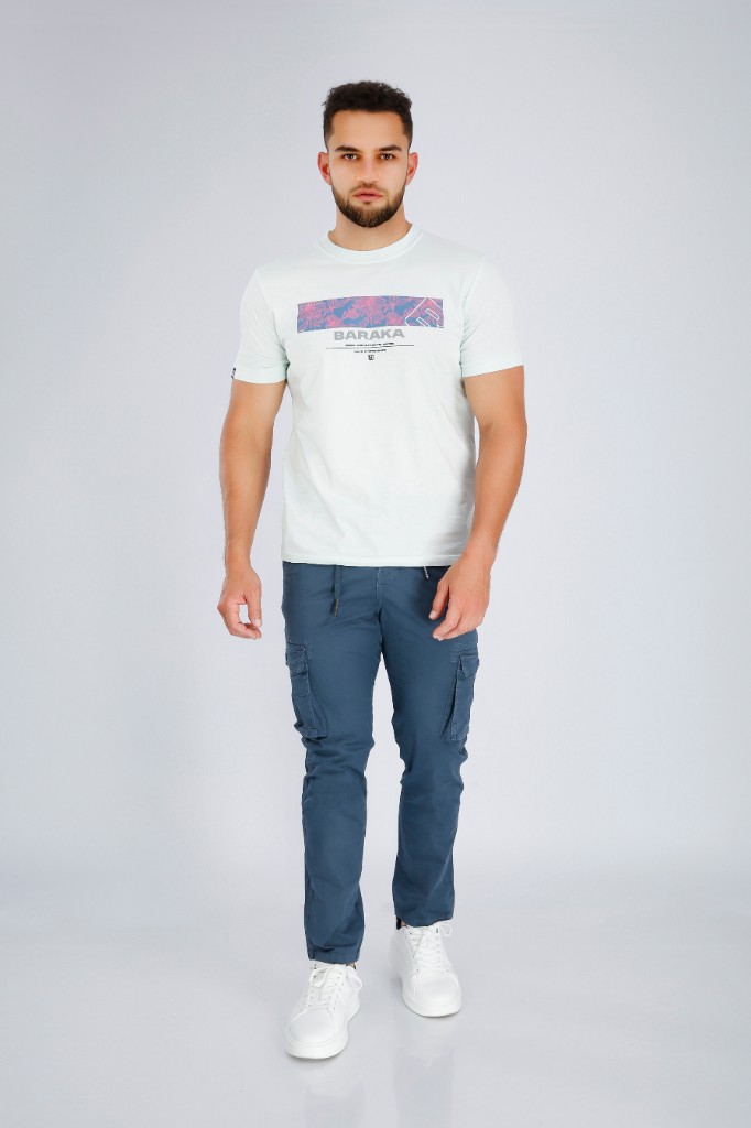 Jogger Cargo Bota Recta Acero