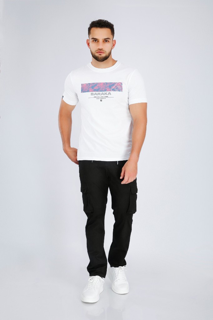 Jogger Cargo Bota Recta Negro