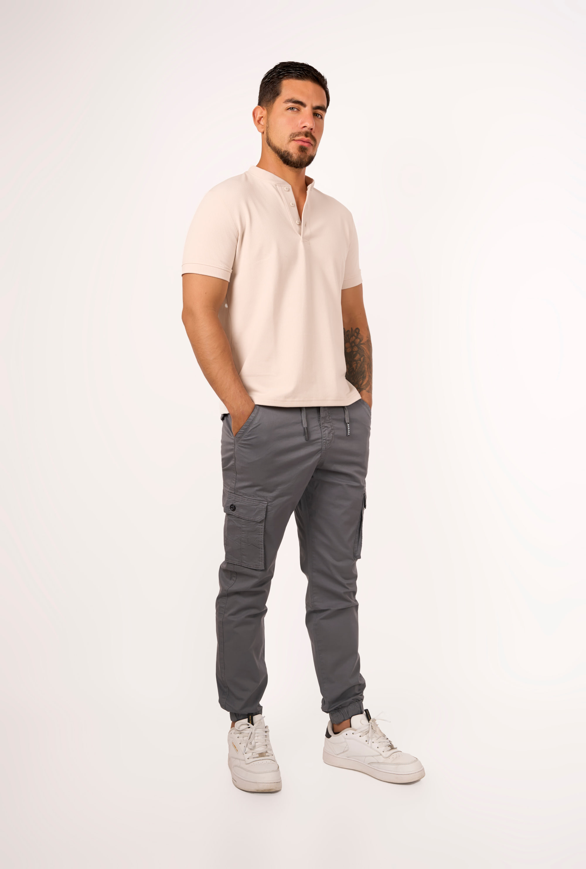 Pantalón Jogger Cargo Plomo