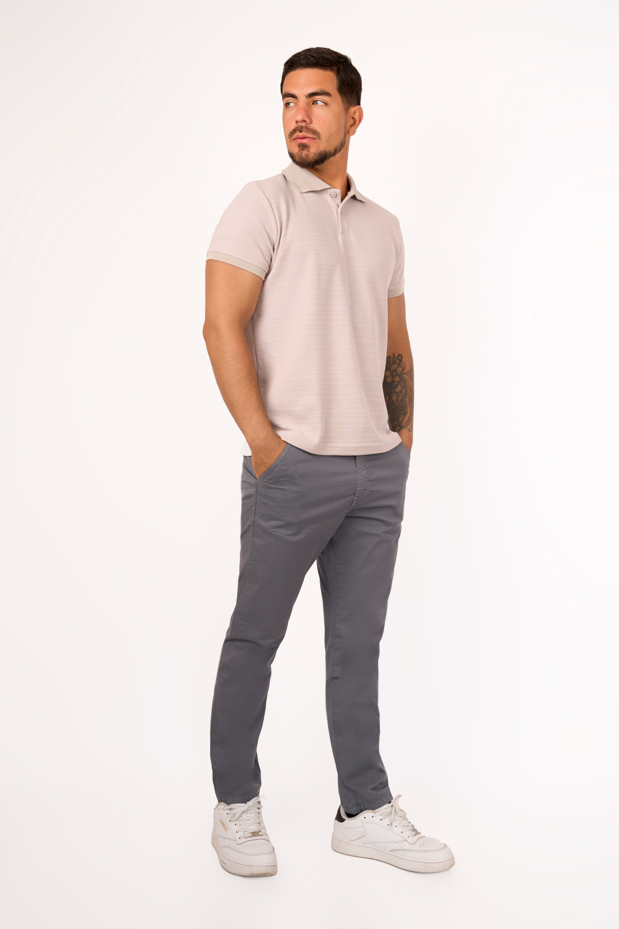 Pantalón Drill Moda Plomo