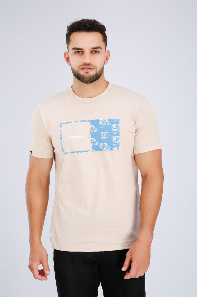 Polo Estampado Baraka Beige