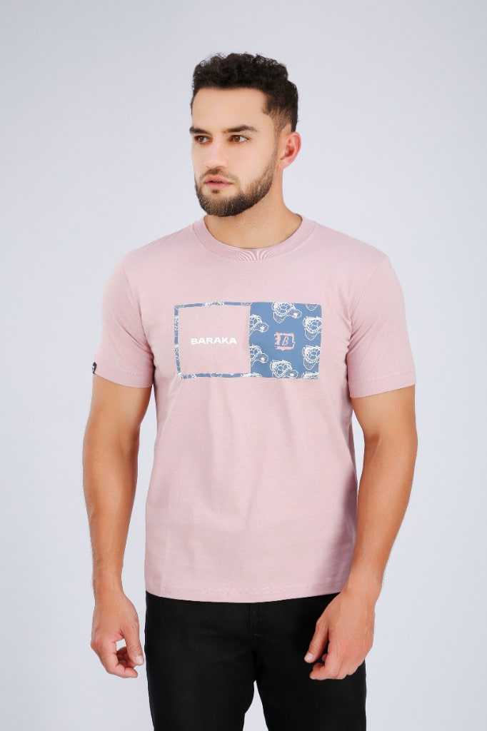 Polo Estampado Baraka Palo Rosa