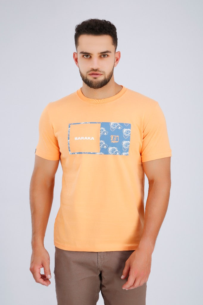 Polo Estampado Baraka Salmón