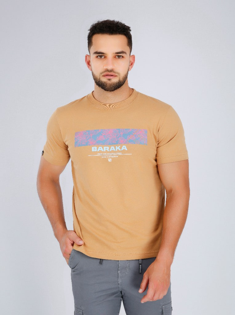 Polo Estampado Fresh Camel