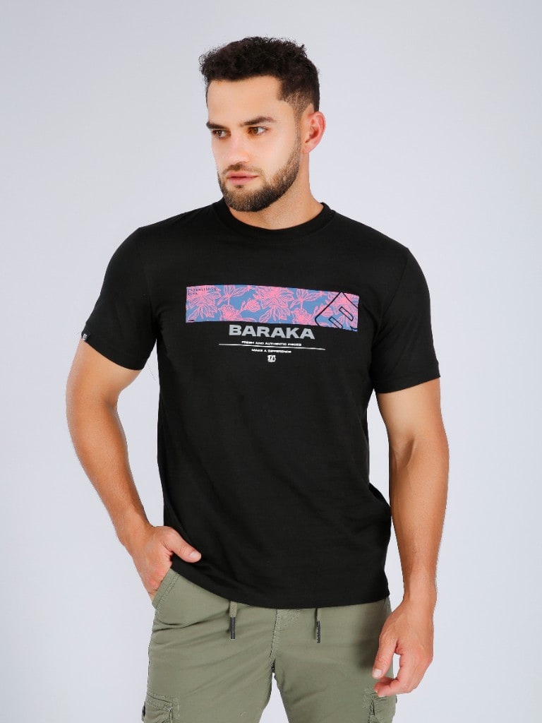 Polo Estampado Fresh Negro