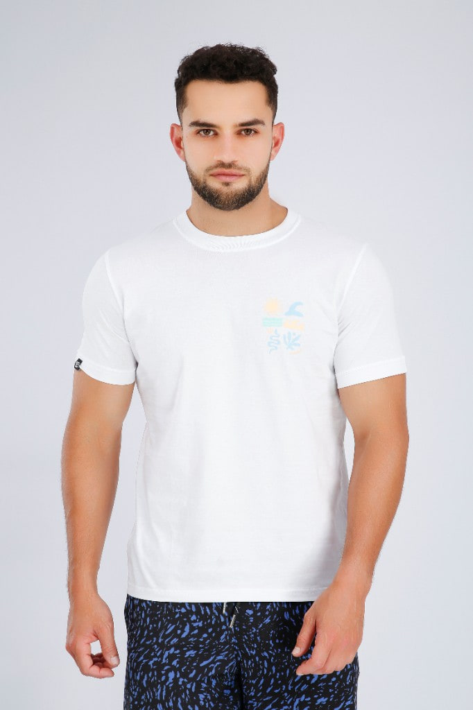 Polo Estampado Summer Blanco