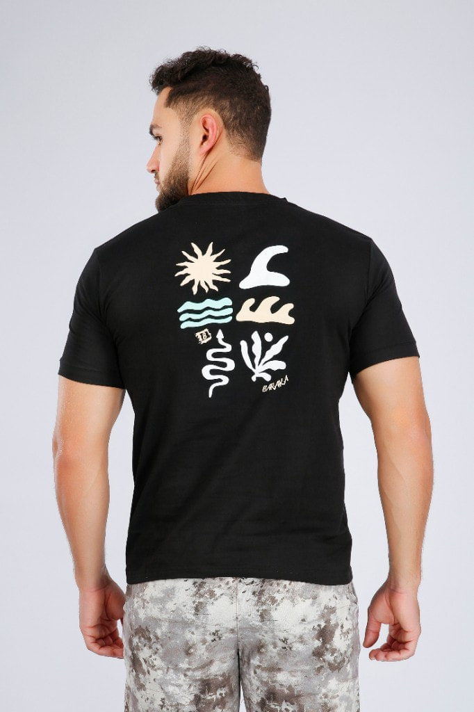 Polo Estampado Summer Negro