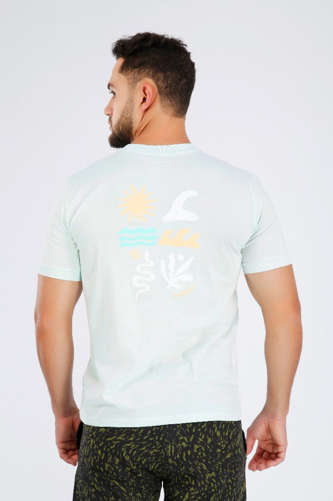 Polo Estampado Summer Verde Agua
