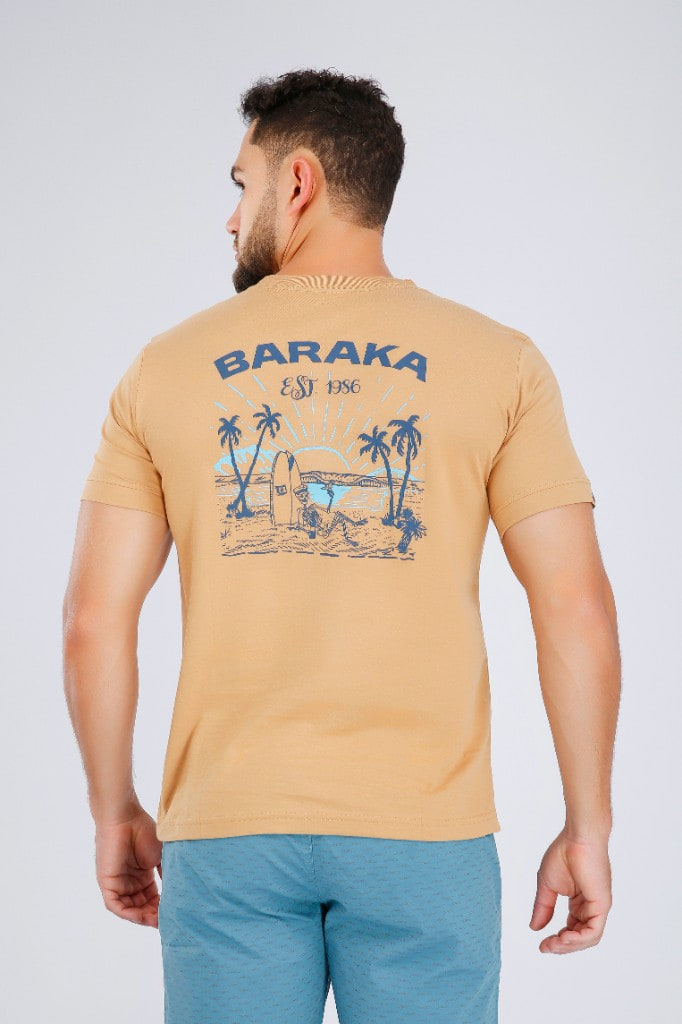Polo Estampado Surf Camel