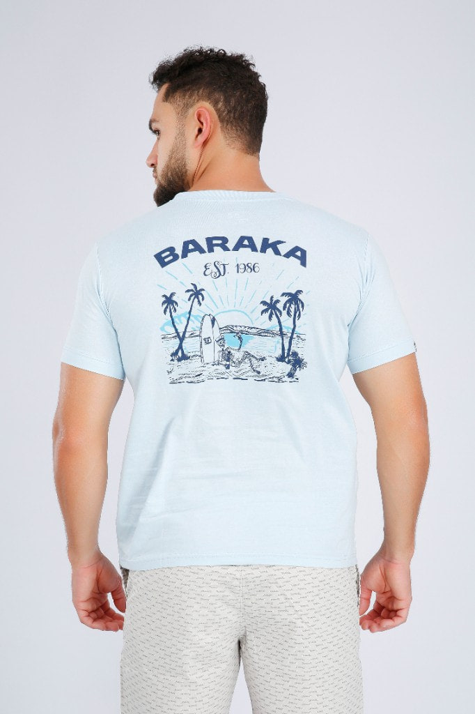 Polo Estampado Surf Verde Agua