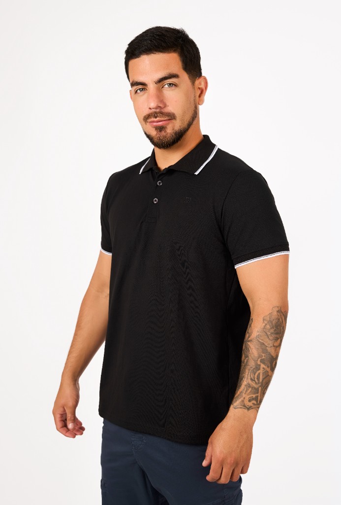 Miniatura 3 del producto Polo Camisero Piqué Negro