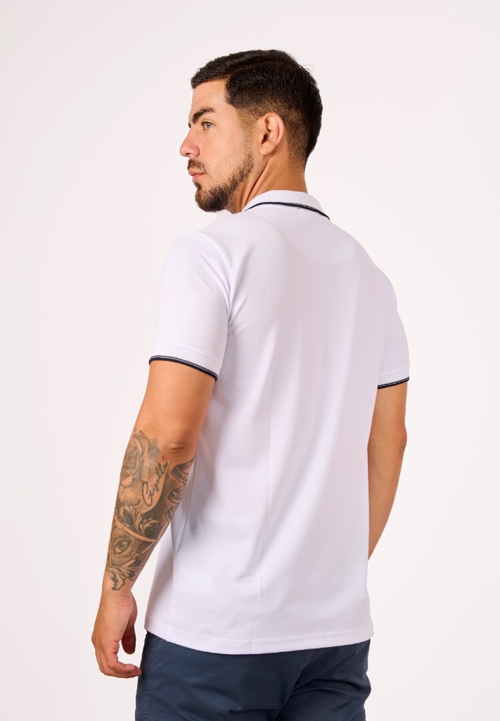 Miniatura 3 del producto Polo Camisero Piqué Blanco