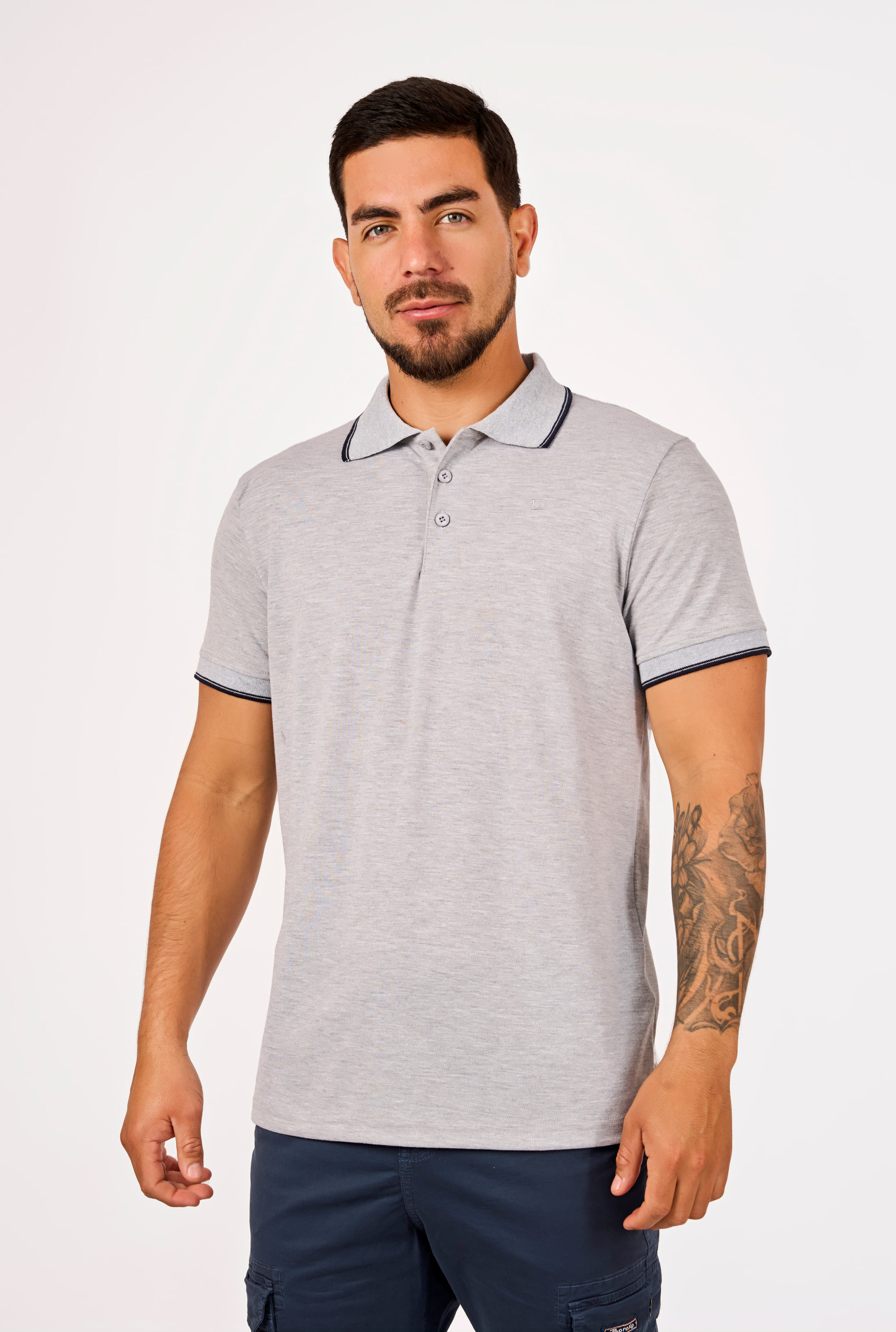 Polo Camisero Piqué Melange