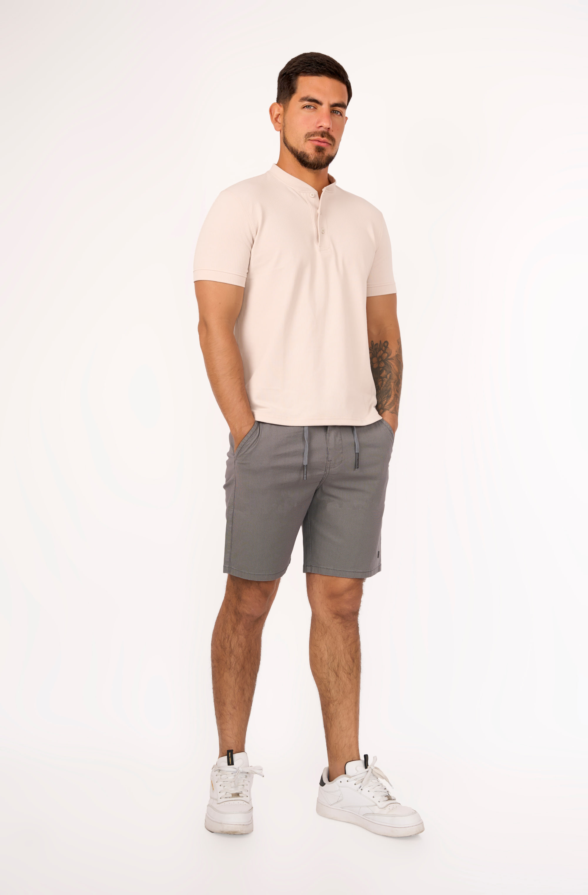 Short Estampado Bogotá Plomo