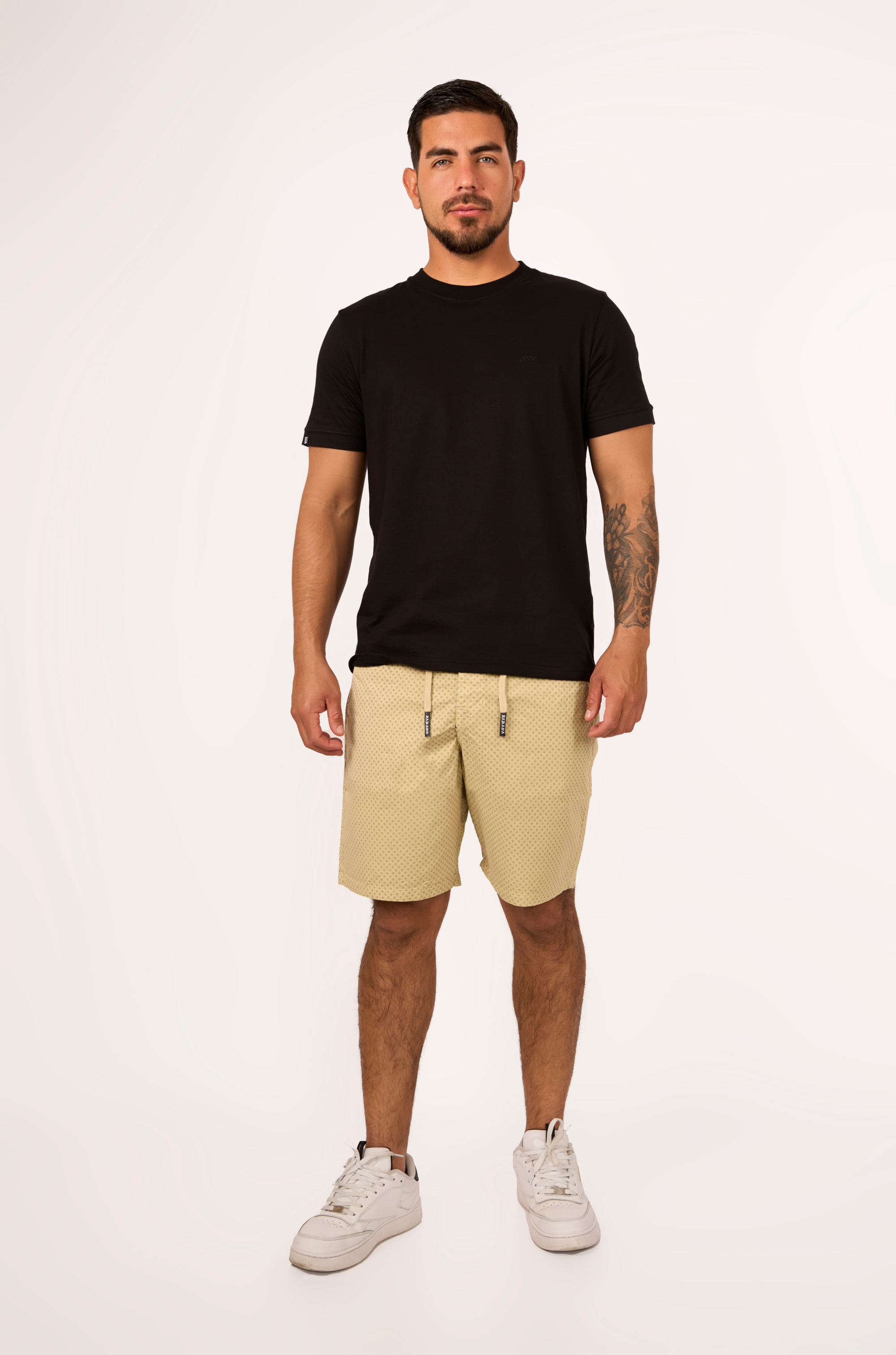 Short Estampado Rombo Vainilla